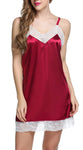 women satin babydoll nightwear lingerie