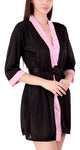 women sexy satin babydoll nightwear robe