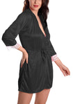 Women satin nightwear robe