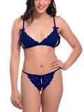 Women lace bra panty lingerie set