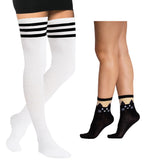Women knee high socks and ankle length socks