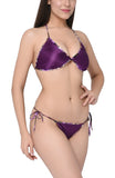 women satin bikinis bra panty set