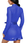 sexy women babydoll nightwear robe with panty