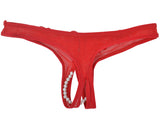 women sexy open crotch thong pearl panties