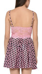 women satin polka babydoll lace nightwear