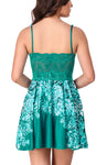women satin floral babydoll lace nightwear