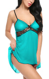 women sexy transparent net babydoll dress