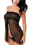 women babydoll nightwear lingerie with panty