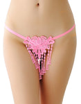 women sexy thong g-string pearl panties