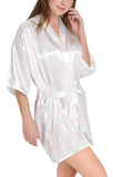 satin robe and lace lingerie set