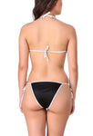 women satin bikini lingerie set