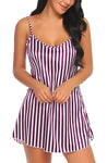 women satin babydoll short nighty nightwear lingerie