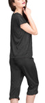 women black satin nightwear nightsuit