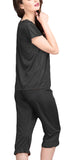 women black satin nightwear nightsuit