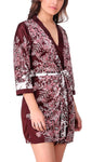 women sexy satin nightwear robe 
