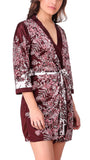 women sexy satin nightwear robe 

