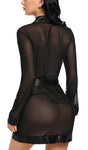 sexy women babydoll nightwear robe with panty