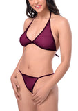 Women sexy see through bra panty