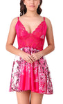 women satin babydoll nightwear lingerie