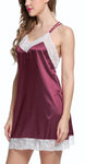 women sexy satin babydoll nightwear lingerie