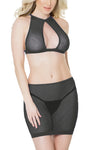 women sexy fishnet babydoll nightwear lingerie set