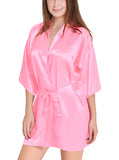 women satin sexy kimono robe nightwear 