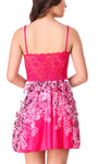 women satin floral babydoll lace nightwear