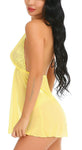women sexy babydoll nightwear lingerie with panty