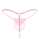 women sexy thong g-string pearl panties