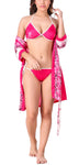 women satin robe nightwear with bra panty set