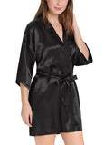 women satin sexy kimono robe nightwear 