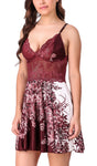 women sexy satin babydoll nightwear lingerie