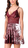 women sexy satin babydoll nightwear lingerie