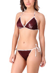 women satin bikini bra panty lingerie set