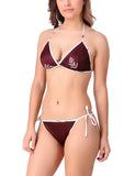 women satin bikini bra panty lingerie set