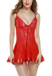 women sexy hot lace babydoll lingerie with panty