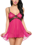 women sexy babydoll night dress lingerie set 