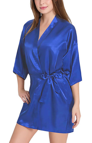 women satin robe kimono nightwear