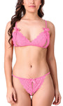 women sexy lace lingerie bra panty set