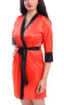 Women sexy satin nightwear robe