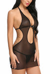 women see through net babydoll dress