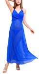 Women long gown babydoll lingerie with panty