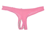 women sexy open crotch thong pearl panties