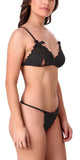 women open crotch peek a boo lace bra panty lingerie set