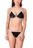 women satin bra panty set sexy bikini