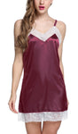 women satin babydoll nightwear lingerie