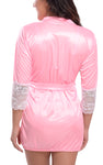 Women sexy satin nightwear robe