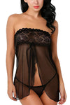 women lace babydoll lingerie with panty