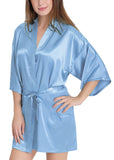 women satin robe kimono nightwear