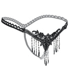 women sexy thong g-string pearl panties